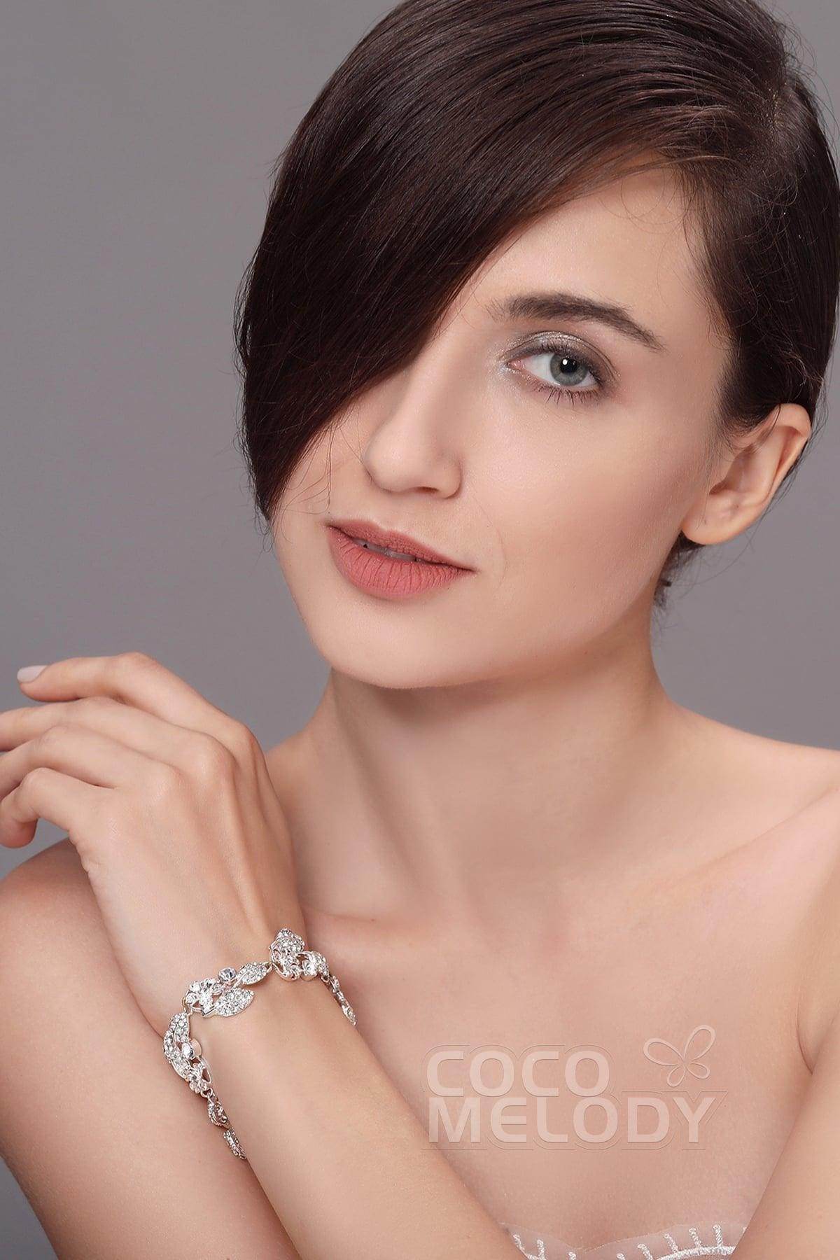 Modern Alloy and Zircon Wedding Bracelets HL17008 - COCOMELODY